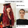 Jessie's Wig 26inch Water Wave Wig Halloween Party Synthetic Anime Cosplay Wig Red Omber Green 1 Pc/Pack - 4 of 4