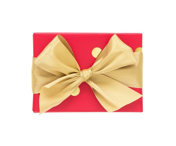 Red with Gold Polka Dot Gift Wrap, Single Roll - sugar paper&#153;