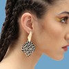 SOHI Women's Black Pavement Drop Earrings - 3 of 3