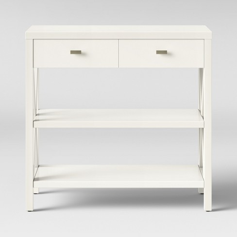 White Console Table With Drawers