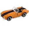 Shelby Cobra 427 S/C Orange with Black Stripes "Shelby Collectibles" Series 1/64 Diecast Model Car by ACME - 2 of 3