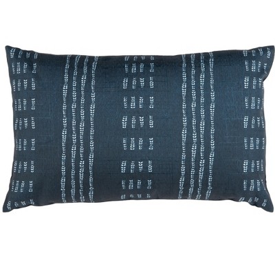 Madelyn Pillow - Deep Blue/White - 12" x 20" - Safavieh