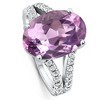 Pompeii3 4 3/4Ct Amethyst Diamond Split Shank Engagement Ring 14k White or Yellow Gold - 4 of 4