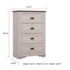 Okak Modern Wooden Dresser for Bedroom with 4 Drawers, Storage Chest of Drawers Nightstand Bed Side Cabinet for Living Room Hallway - 3 of 4