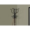 EveryRoom Coat Rack - Traditional Hammered Black Metal: 8 Hooks, 74" Height, Metal Frame, Freestanding Design - 3 of 4