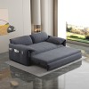 NicBex Upholstered Loveseat Sofa Modern 3 in 1 Convertible Sleeper Sofa Bed with Side Pockets Velvet Fabric 2 Seater Couch for Living Room - 3 of 4