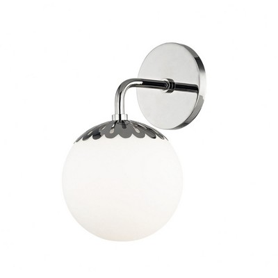 Mitzi Paige 1 - Light Wall Light in  Polished Nickel Opal Glossy Shade