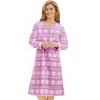 Collections Etc Cozy & Soft Nordic Print Gown - 4 of 4