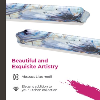 Lilac Floral Melamine Sandwich Tray, 16"