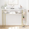 43.5” Gold Console Table, 5 Tier Entryway Table, Narrow Sofa Tables with Shelves, Behind Couch Table Hallway Table Modern Furniture for Living Room - 4 of 4