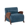 Upholstered Accent Armchair with Plush Cushioning, Comfortable Armrests, and Durable Construction, Elegant Design for Living Room - 3 of 4