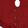 Park Designs Jute Burlap Tree Skirt with buttons - 60" - Red - 3 of 3