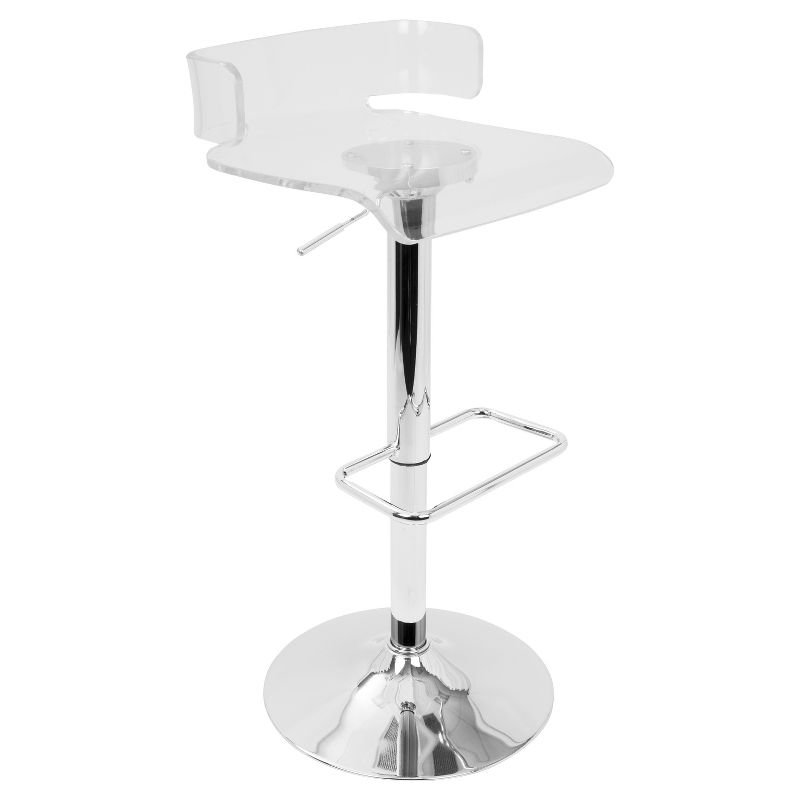 Pride Contemporary Adjustable Barstool - Clear Acrylic - Lumisource, 1 of 10