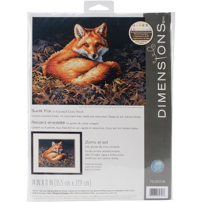 Dimensions Counted Cross Stitch Kit 14"X11"-Sunlit Fox (14 Count)