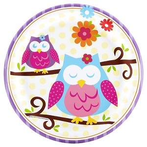 8ct Owl Blossom Dessert Plate - 1 of 2