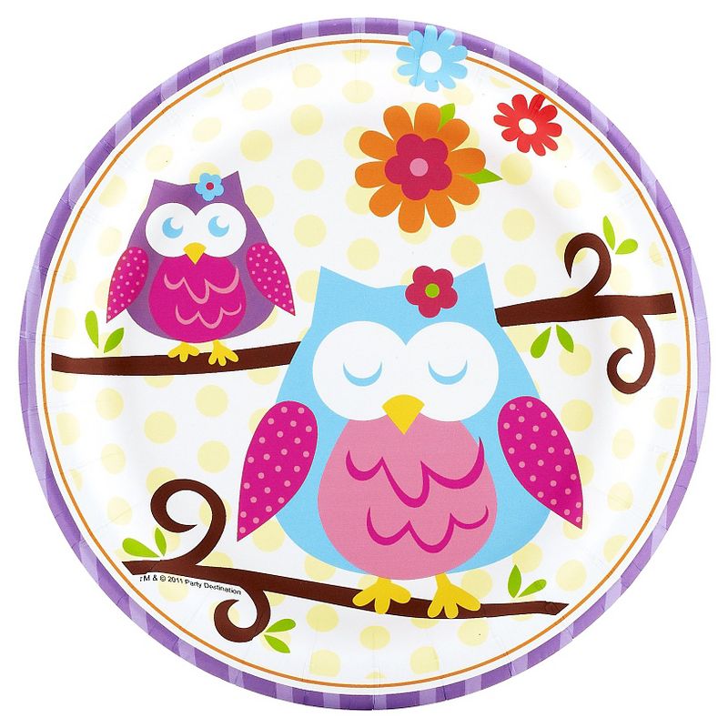 8ct Owl Blossom Dessert Plate, 1 of 3