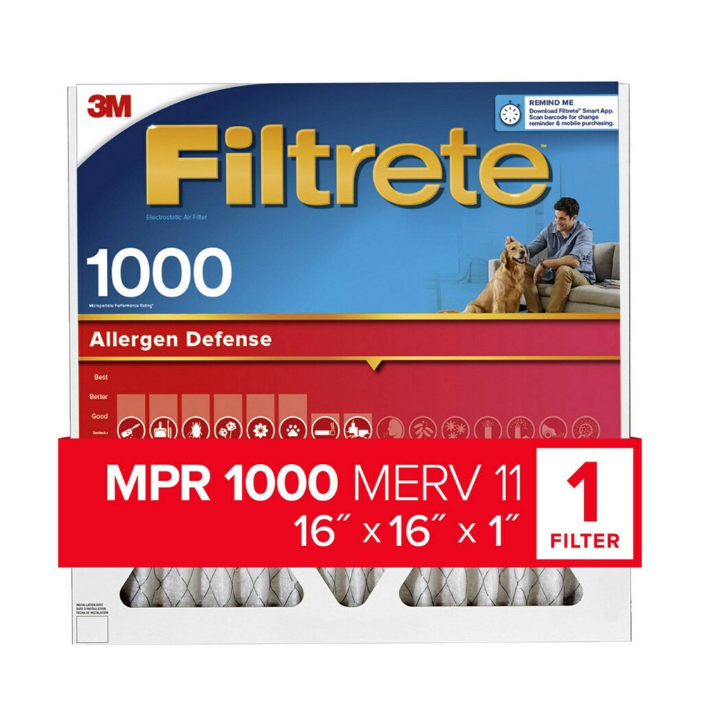 3M Filtrete 25 in. W X 25 in. H X 1 in. D 11 MERV Pleated Allergen Air Filter 1 pk