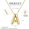 Chunky Balloon Initial Necklace 14K Gold Plated Non Tarnish Mom Gift Silver-Y - 4 of 4