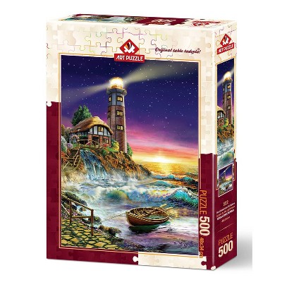 Heidi Sunset By The Lighthouse Jigsaw Puzzle - 500pc