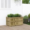 vidaXL Garden Planter - Impregnated Pine Wood - 35.4"x19.7"x19.7" Outdoor Flower Box - Patio/Terrace/Balcony - 2 of 4