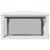 vidaXL Party Tent with 4 Mesh Sidewalls 13.1'x13.1' White - 4 of 4