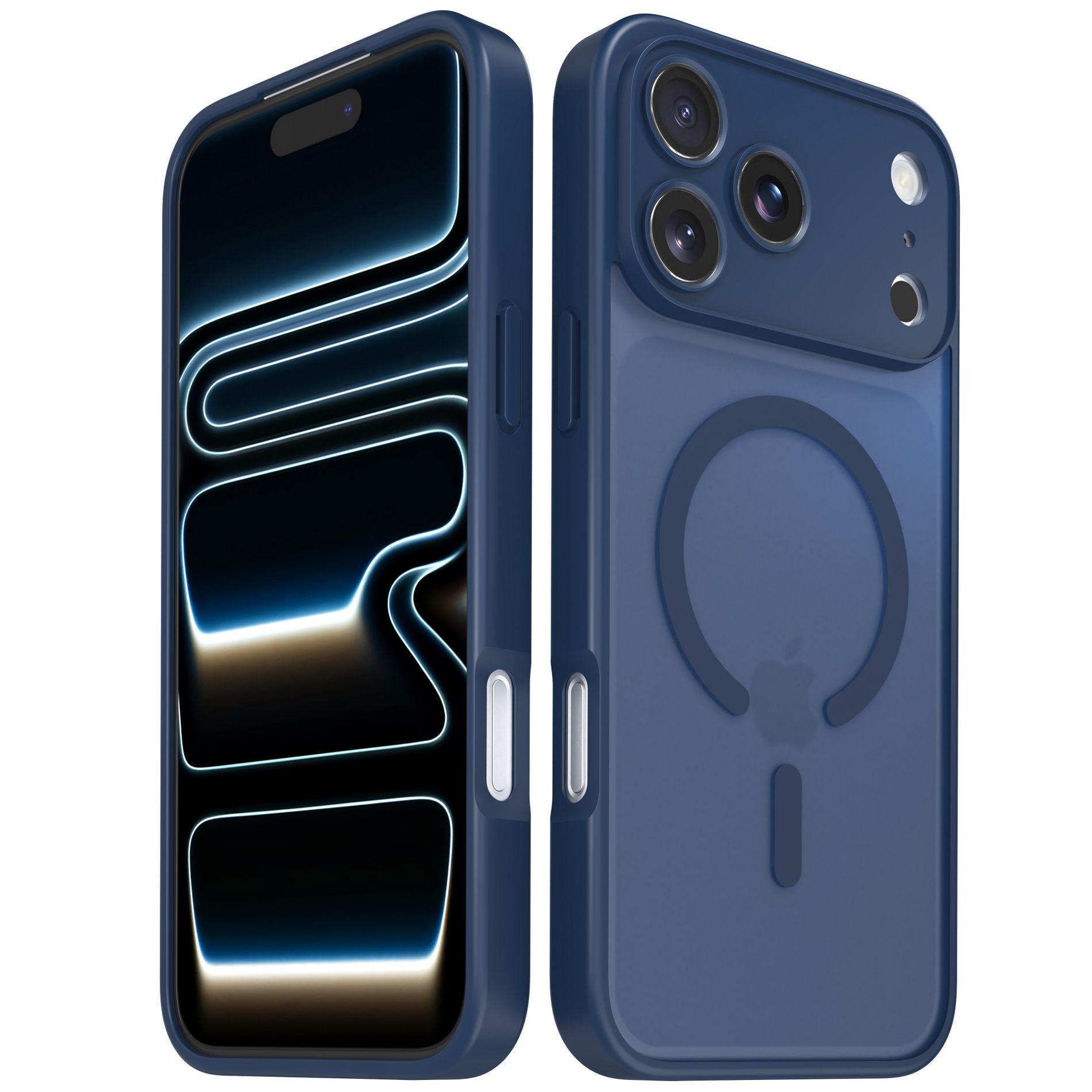 Vena For Apple iPhone 17 Pro Max Case Magsafe, Magnetic Shockproof Translucent Back Slim Protective Phone Case, Blue