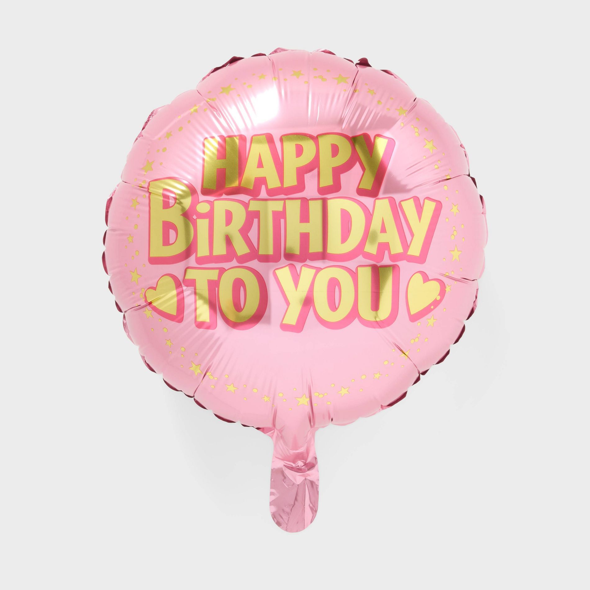 Round Happy Birthday Foil Balloon Pink - Spritz™
