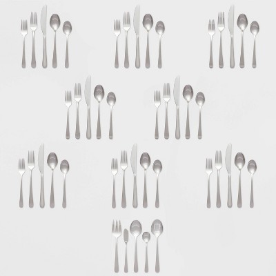 45pc Harrington Flatware Set Silver - Threshold&#8482;