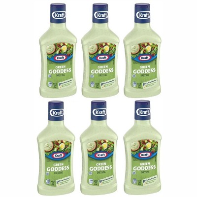 Kraft Green Goddess Salad Dressing, 16 fl oz Bottle (Pack of 6)