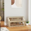 PawHut Hamster Cage Habitat with Acrylic Window & Openable Top, Small Animal Cage for Gerbil, Guinea Pig, Rat, 39" x 23" x 20", Oak - 2 of 4