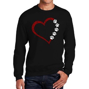 LA Pop Art Meow Heart - Men's Word Art Crewneck Sweatshirt - 1 of 4