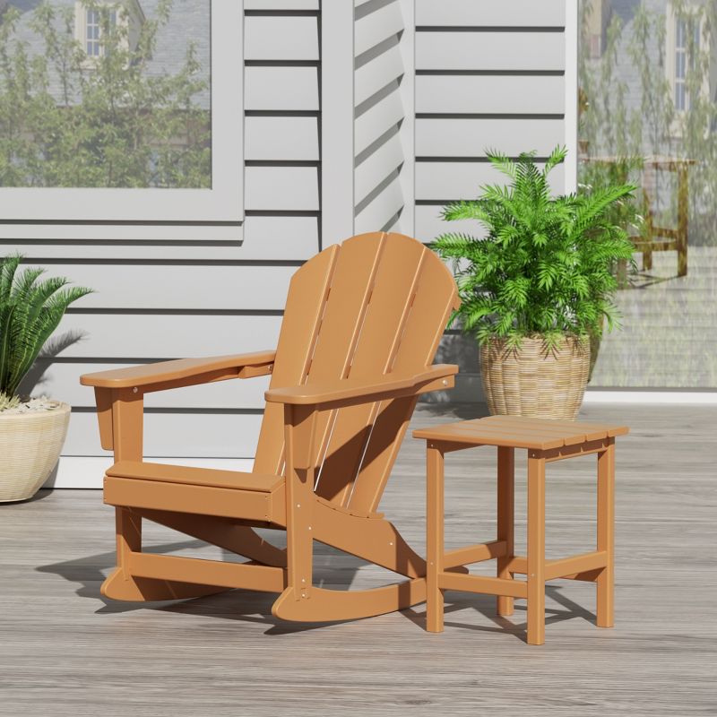 WestinTrends 2-Piece Set Outdoor Adirondack Rocking Chair with Side Table, 2 of 3