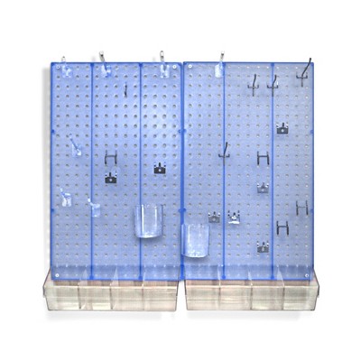 Azar Displays Blue 70-piece Pegboard Wall Organizer Kit : Target