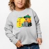 Leo the Truck Lifty Name Distressed - Toddler Graphic Sweatshirt - 3 of 4