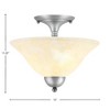 Toltec Lighting Any 2 - Light Flush Mount in  Brushed Nickel with 12" Amber Marble Shade - 2 of 2