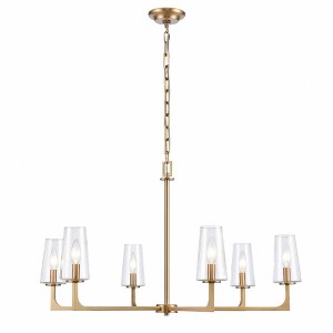 Elk Home Fitzroy 6 - Light Chandelier in  Lacquered Brass - 1 of 1