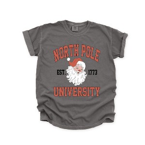 Simply Sage Market Women's North Pole University 1773 Short Sleeve Garment Dyed Tee - 1 of 4