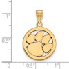 Black Bow Jewelry 14k Yellow Gold Plated Sterling Silver Clemson Tigers NCAA Small Pendant - 2 of 3