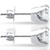 Pompeii3 1ct Diamond Studs 14k White Gold Clarity Enhanced - 3 of 4