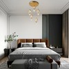 LNC Evacampbell 5-Lights 21"  Luxury and Glam Cluster Glass Integrated LED Chandelier, Gold - 4 of 4