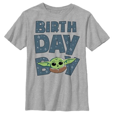 Boy's Star Wars: The Mandalorian Animated Grogu Birthday Boy T-shirt ...