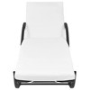 vidaXL Sun Lounger Set of 3 Black Powder-coated steel frame, PE rattan - 4 of 4