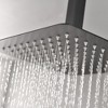 ChicFurnit Showerheads Metal Rainfall Shower Head Settings Diverter High Pressure Showerheads Angle Adjustable for Bathroom, Black, 10"*10"*3.6" - 2 of 4
