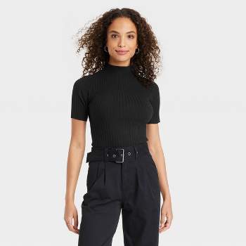 Women's Mock Turtleneck Ribbed Sweater - A New Day™