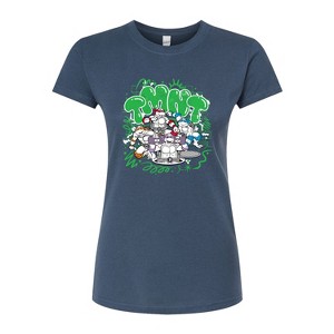 Women's - Teenage Mutant Ninja Turtles - Paint Logo Fitted Graphic T-Shirt - 1 of 3