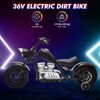 Kids Electric Off-Road Dirt Bike,36V Motorcycle with Top Speed of 16.5 Mph, Spring Suspension, Led Lights, Music Player - 4 of 4