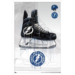 Trends International NHL Tampa Bay Lightning - Drip Skate 21 Framed Wall Poster Prints - 1 of 4