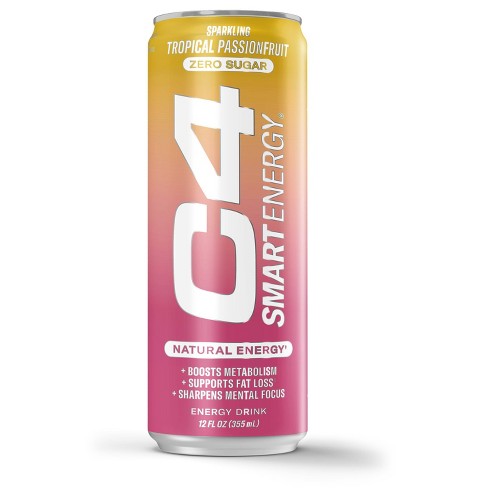 C4 Smart Energy Tropical Passion Fruit Performance Drink - 12 Fl Oz Can :  Target