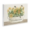 Stupell Industries Happiness Bloom Insect Bee Hovering Rustic Flower Jar Wall Plaque Art - 2 of 4
