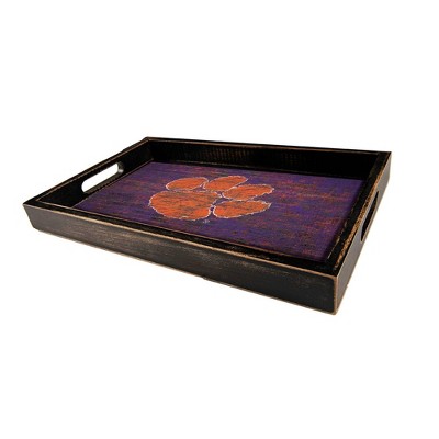 NCAA Clemson Tigers Distressed Tray